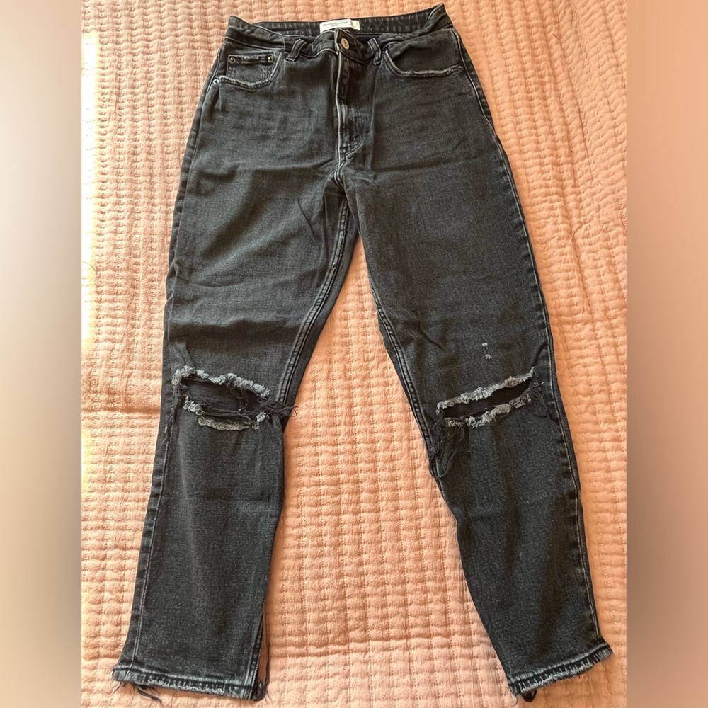 Abercrombie & Fitch Curve Love The Mom High Rise